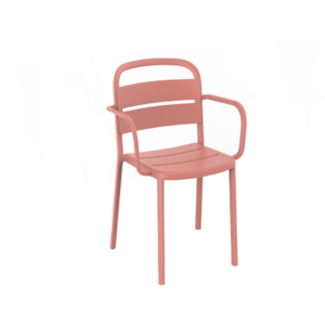Cadeira de braços Komo, by Joan Gaspar, cor terracota. Uso externo ou interno
