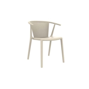 Cadeira com braços Turkey, cor marfim. Para uso interior e exterior