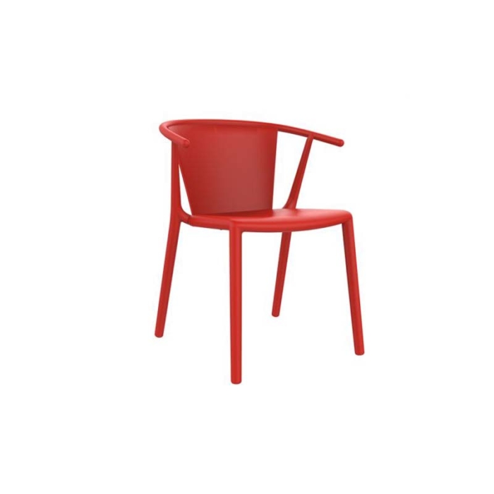 Cadeira com braços Turkey, cor vermelho. Uso interior ou exterior