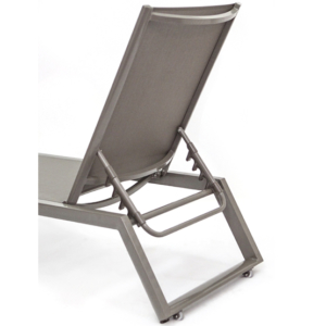 Detail of the Aruba sun lounger, cappuccino colour