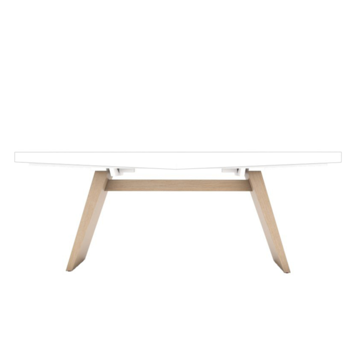 Mesa de Jantar Uno de madeira e lacada em branco