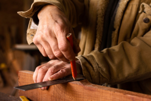 Man doing manual carpentry work