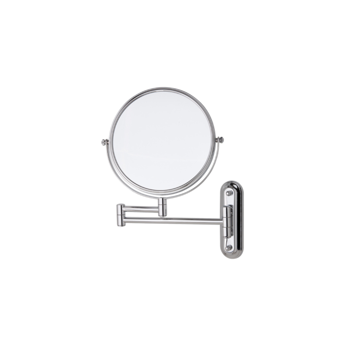 Round wall mirror with 3x magnification