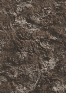 Dark brown fur rug