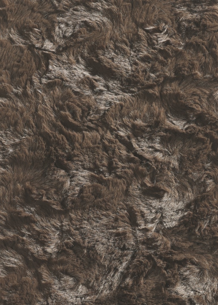 Dark brown fur rug