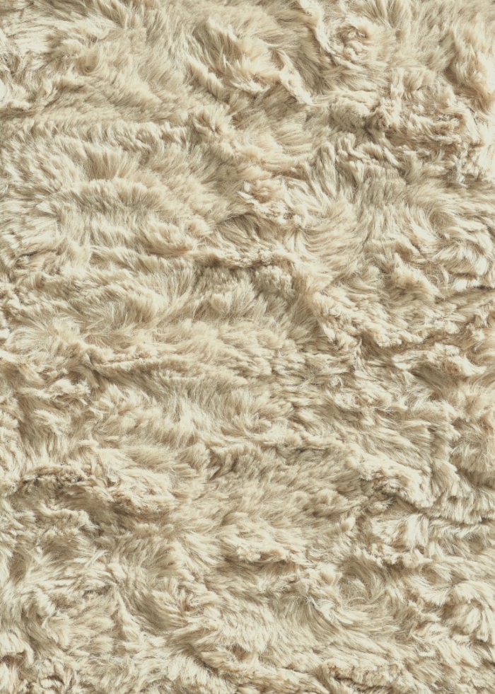 Beige fur rug