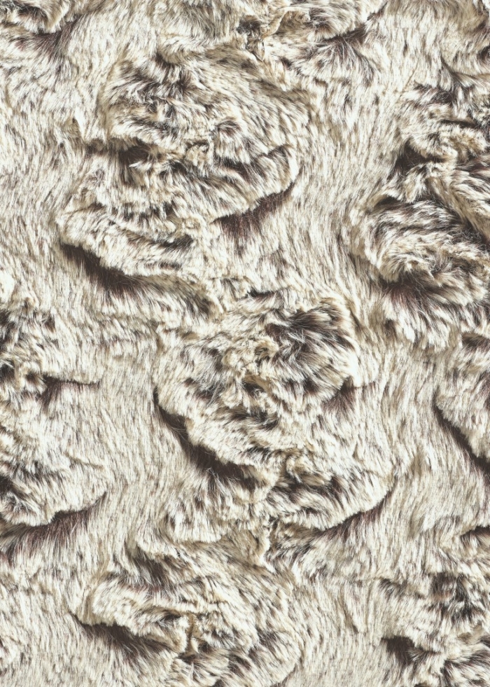 Grey fur rug