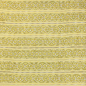 Decorative yellow fabric for soft upholstery with geometric forms pattern