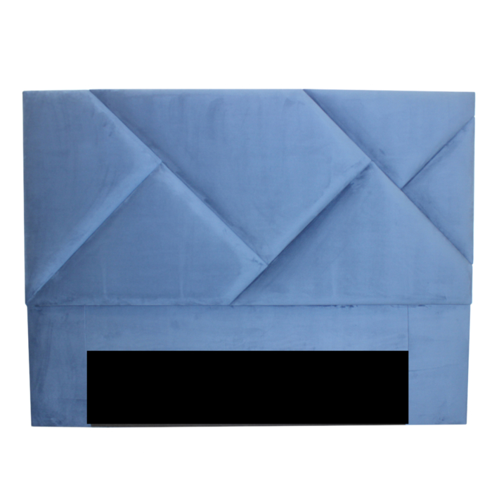 Blue upholstered headboard