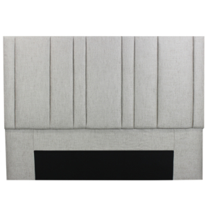 Headboard upholstered with grey fabric