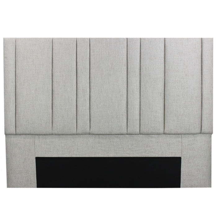 Headboard upholstered with grey fabric