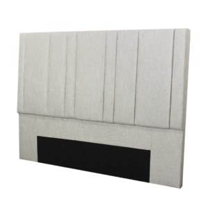 Headboard upholstered with grey fabric