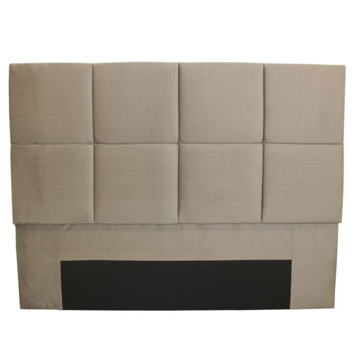 Headboard upholstered with beige fabric