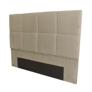 Headboard upholstered with beige fabric