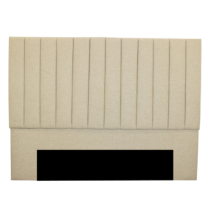 Upholstered headboard with beige fabric