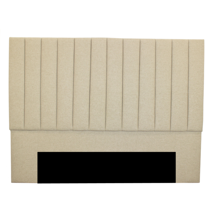 Upholstered headboard with beige fabric