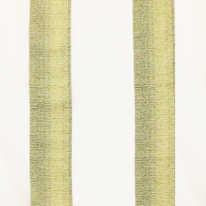 Curtain fabric, with transparency, two verticals stripes, green and transparent