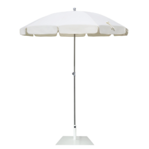 Stainless steel parasol, white, ideal for outdoor terrace, garden or terrace