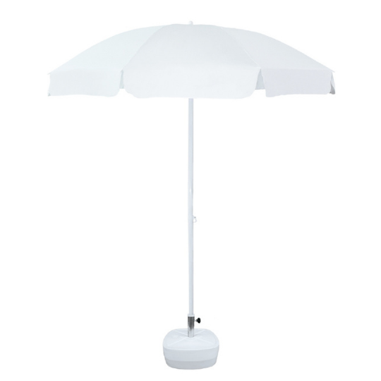 Metal parasol, white color
