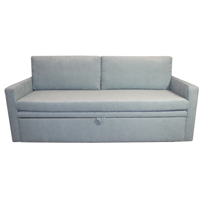 Blue sofa bed with 3 seats