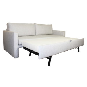 Beige sofa bed with 3 seats