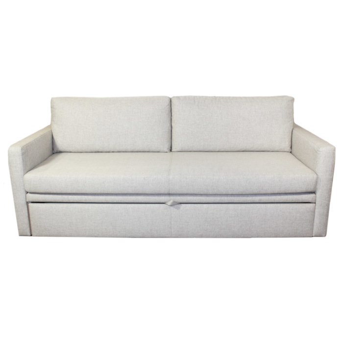 Beige sofa bed with 3 seats