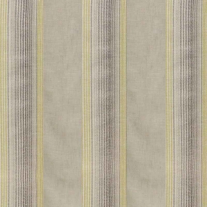 Tecido para cortinado creme e com riscas verticais beje e verde
